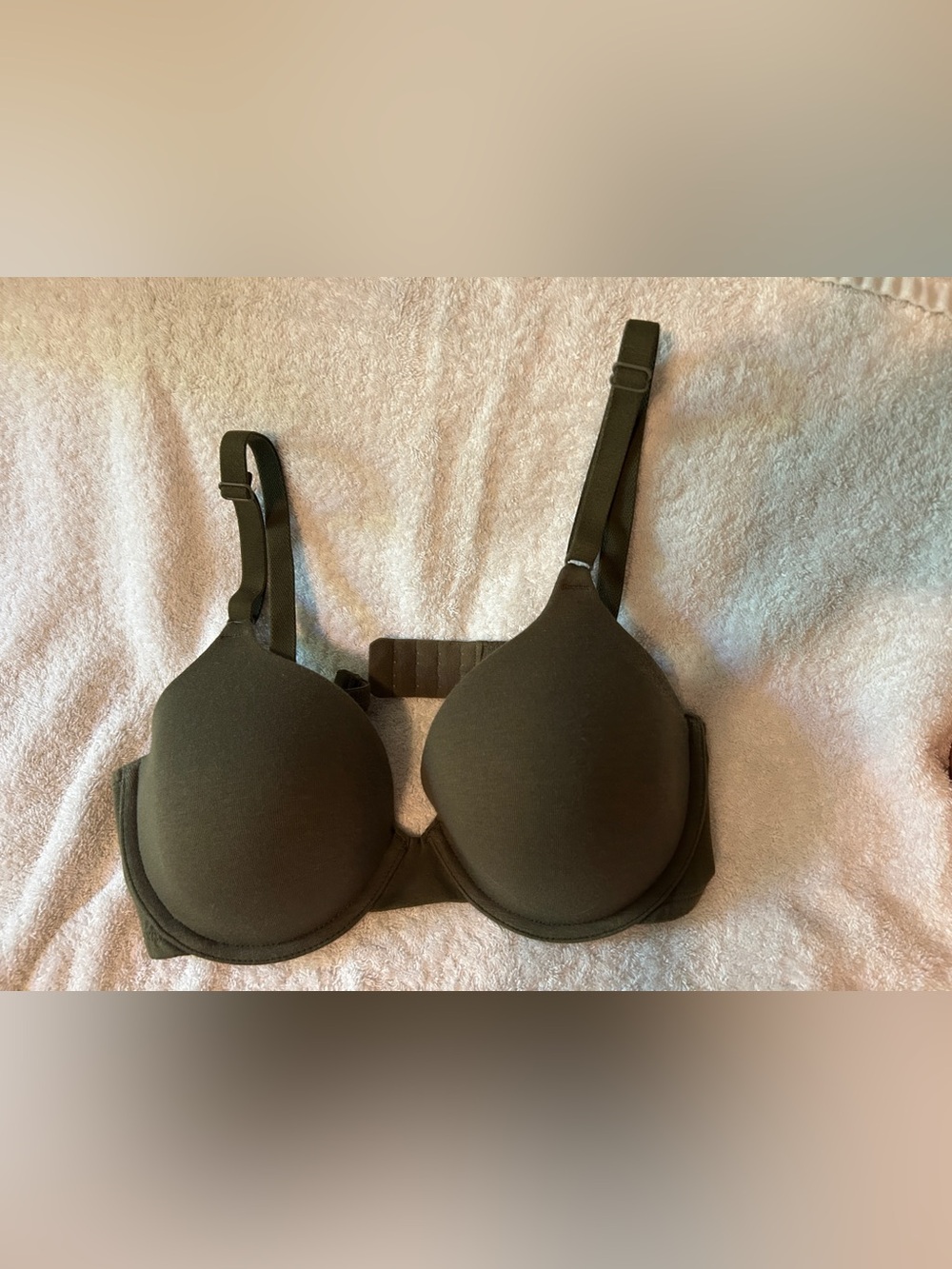 Fruit of the Loom Olive Green Lightly Padded T-Shirt Bra Comfortable